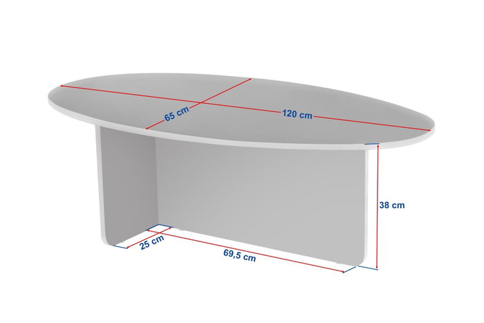 Nordure Mesa de café Orba - Travertino, Venezia Walnut